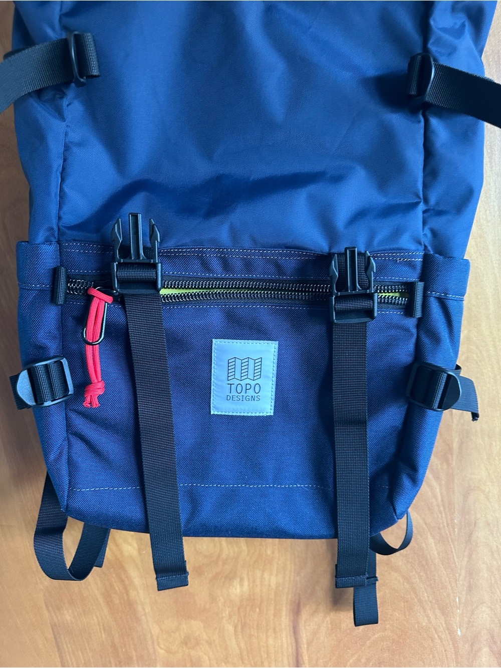 Topo Designs Navy Roll-Top Backpack with Subaru Logo - Picture 6 of 7